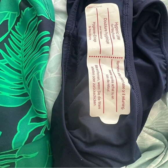 Lands' End Green Tropical One Piece Swimsuit - Picture 3 of 4